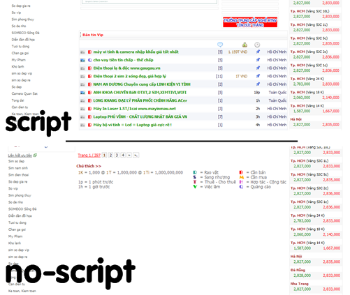 Script và no-script